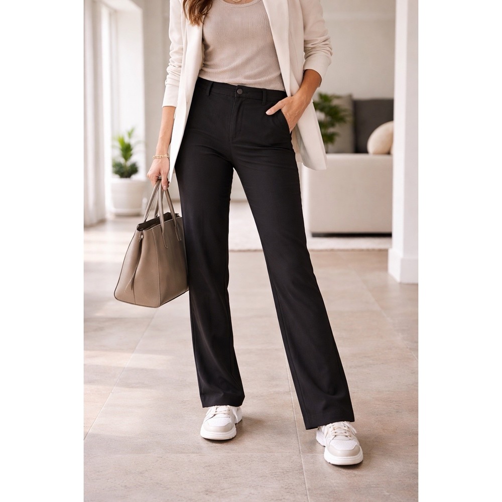 Lululemon Black Commuter Trousers Size 6 Work Pant Minimal Office‎ Career Chic
